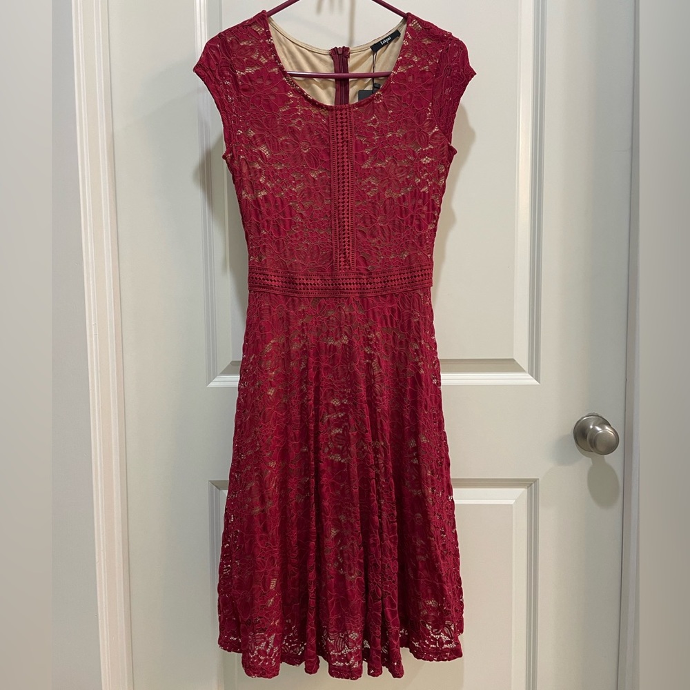 Lace overlay dress